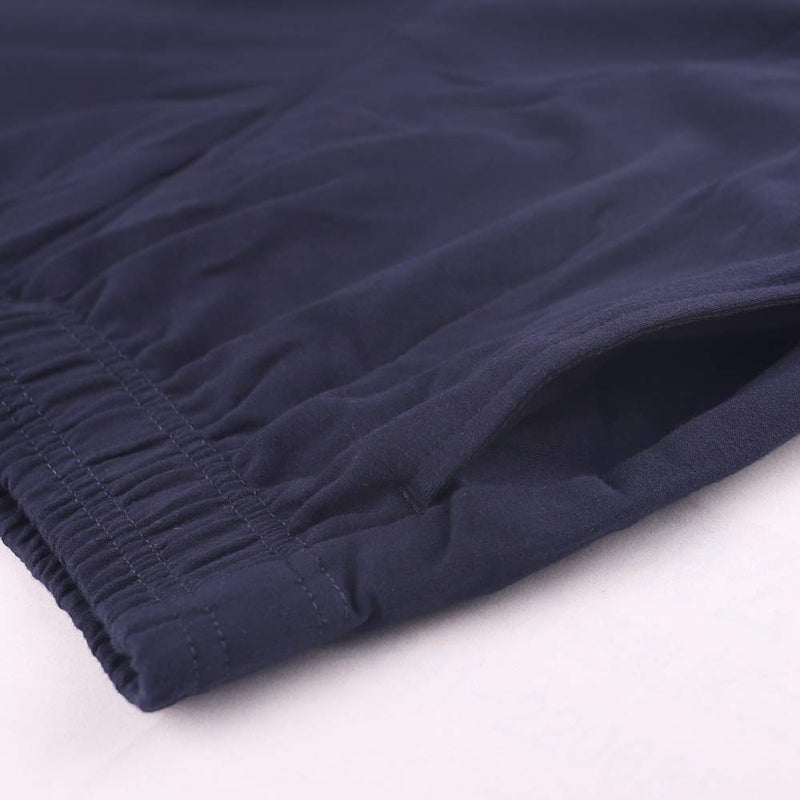 JEEING GEAR Men's Bodybuilding Workout Gym Shorts 5" Inseam Sports Cotton with Pocket Navy Blue Color Size M - Image 3